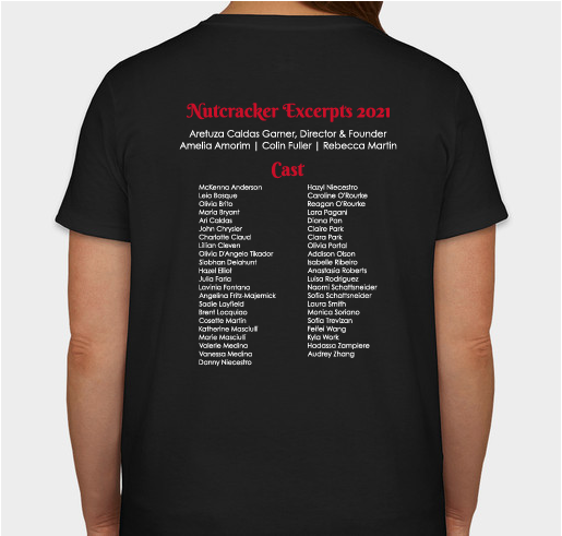Nutcracker Excerpts T-Shirt Fundraiser - unisex shirt design - back