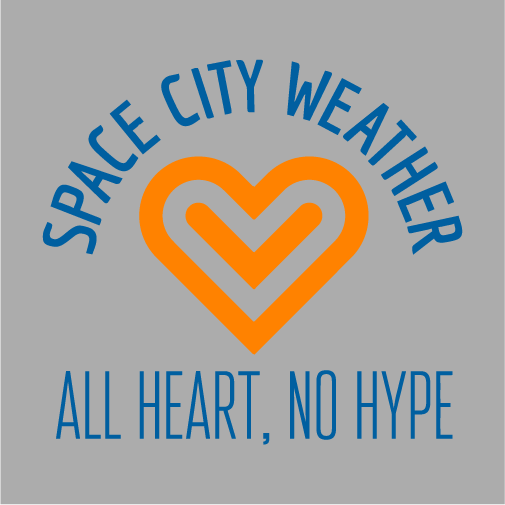 Houston No Hype t-shirt: Space City Weather 2021 fundraiser shirt design - zoomed
