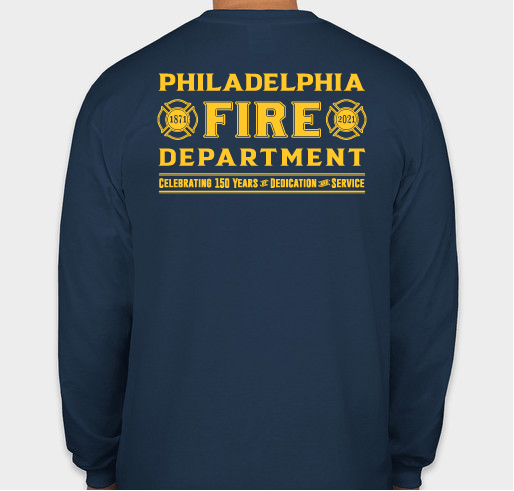 Philadelphia Fire Department 150th Anniversary Tee Fundraiser - unisex shirt design - back
