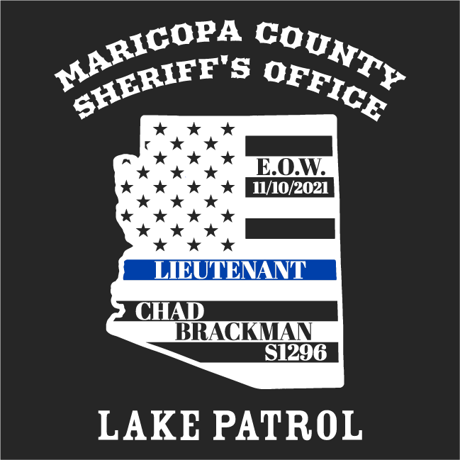 Lake Patrol Memorial Shirt for Lt. Brackman shirt design - zoomed