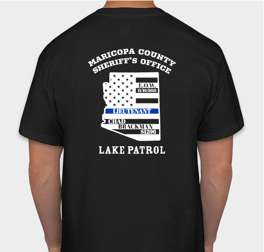 Lake Patrol Memorial Shirt for Lt. Brackman Fundraiser - unisex shirt design - back