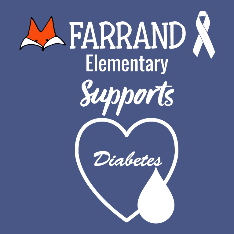 Farrand Elementary Supports Diabetes shirt design - zoomed