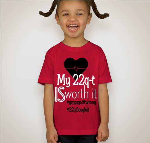 Our 22q-ts are Worth every Moment and every Penny Fundraiser - unisex shirt design - front