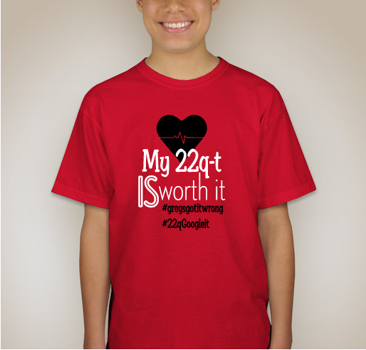 Our 22q-ts are Worth every Moment and every Penny Fundraiser - unisex shirt design - back