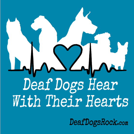 Pullover Hoodies - Deaf Dogs Hear With Their Hearts shirt design - zoomed