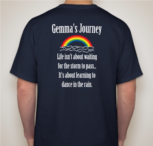 Gemma's Krabbe Journey Fundraiser - unisex shirt design - back