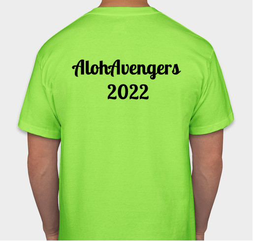 AlohAvengers 2022 Polar Plunge Shirts Fundraiser - unisex shirt design - back