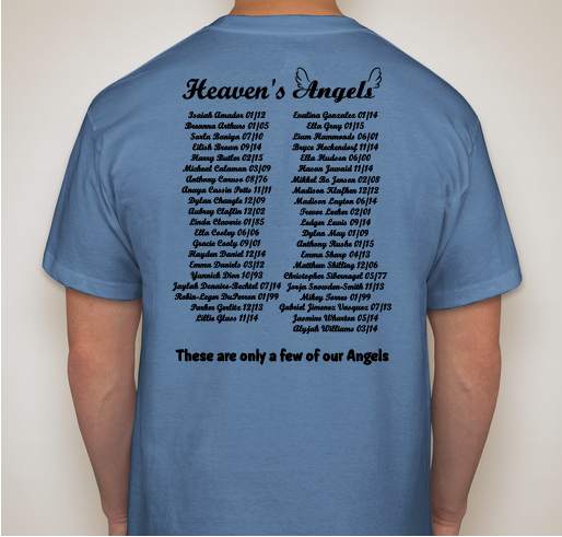 Krabbe's Angels Fundraiser - unisex shirt design - back