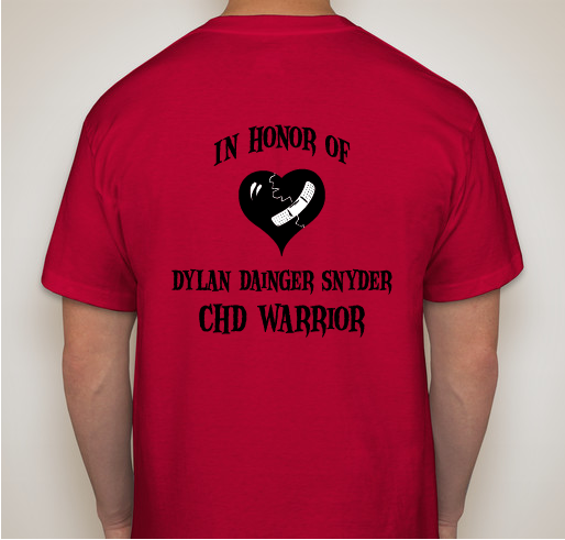 Supporter's of Dylan Dainger - Heart Warrior Fundraiser - unisex shirt design - back