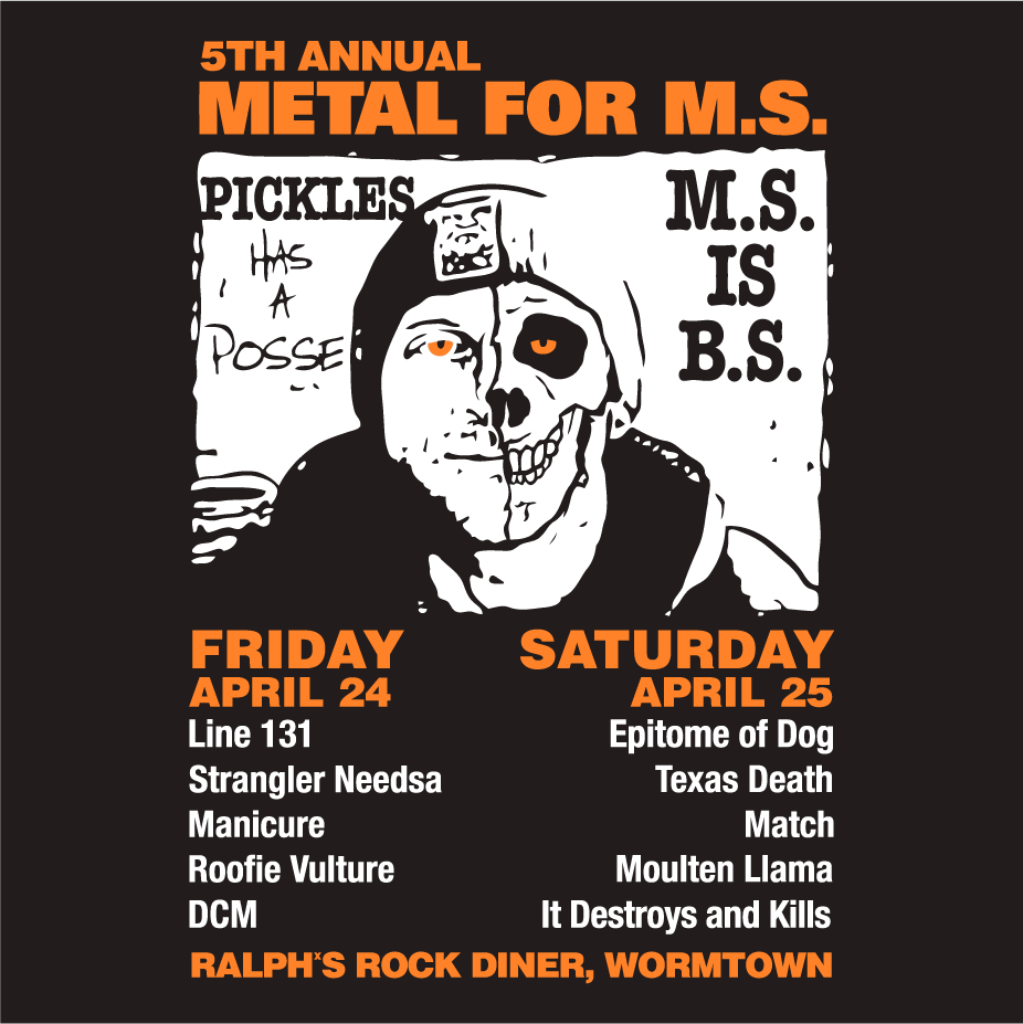 5th annual metal for M.S. show shirt design - zoomed