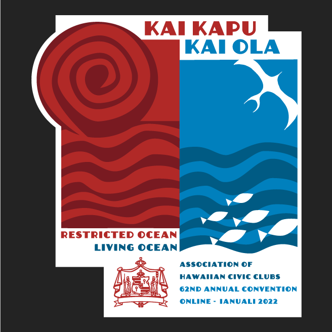 Kai Kapu Kai Ola / Restricted Ocean Living Ocean Ke One O Kakuhihewa-Oʻahu Council fundraiser shirt design - zoomed