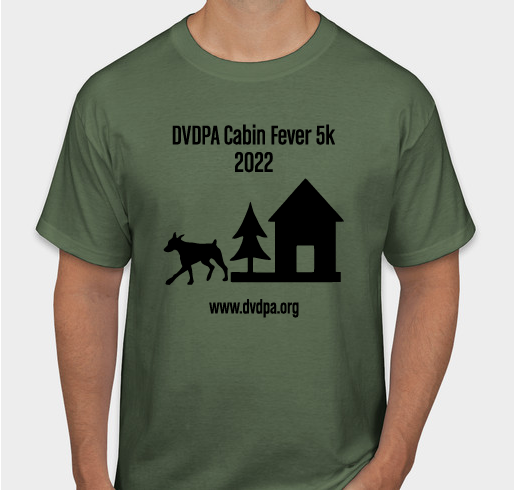 DVDPA 2022 Cabin Fever virtual 5K Fundraiser - unisex shirt design - small