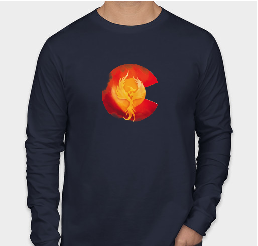 Colorado "Phoenix Rising" Marshall Fire Benefit Fundraiser - unisex shirt design - front