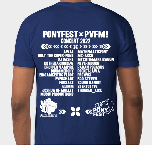 PonyFest × PVFM Concert 2022 - The Trevor Project Fundraiser Fundraiser - unisex shirt design - back