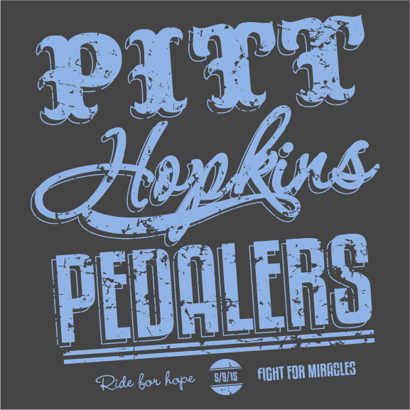 Pitt Hopkins Pedalers shirt design - zoomed