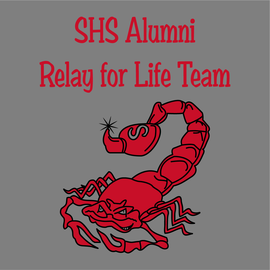 SHS Alumni Relay for Life Team shirt design - zoomed