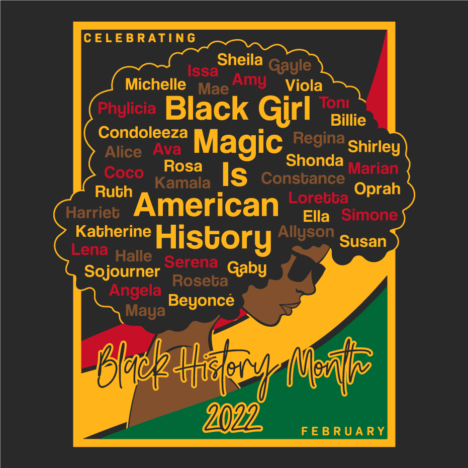 Celebrating Black History Month 2022 shirt design - zoomed