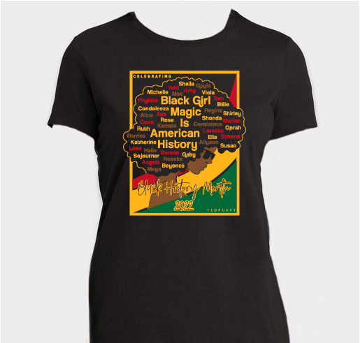 Celebrating Black History Month 2022 Fundraiser - unisex shirt design - front