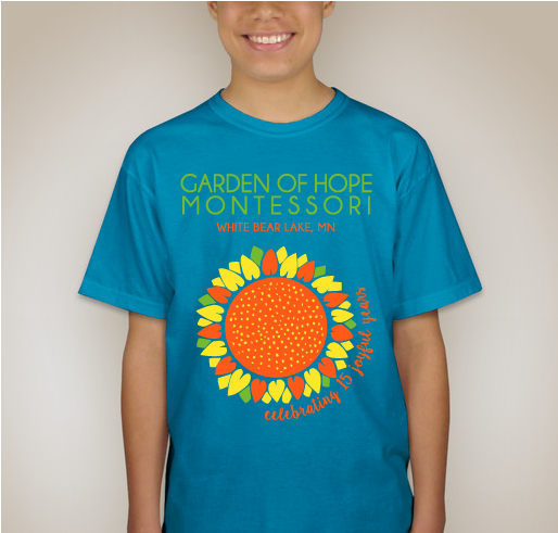 Garden of Hope Montessori - Celebrating 15 Joyful Years! Fundraiser - unisex shirt design - front