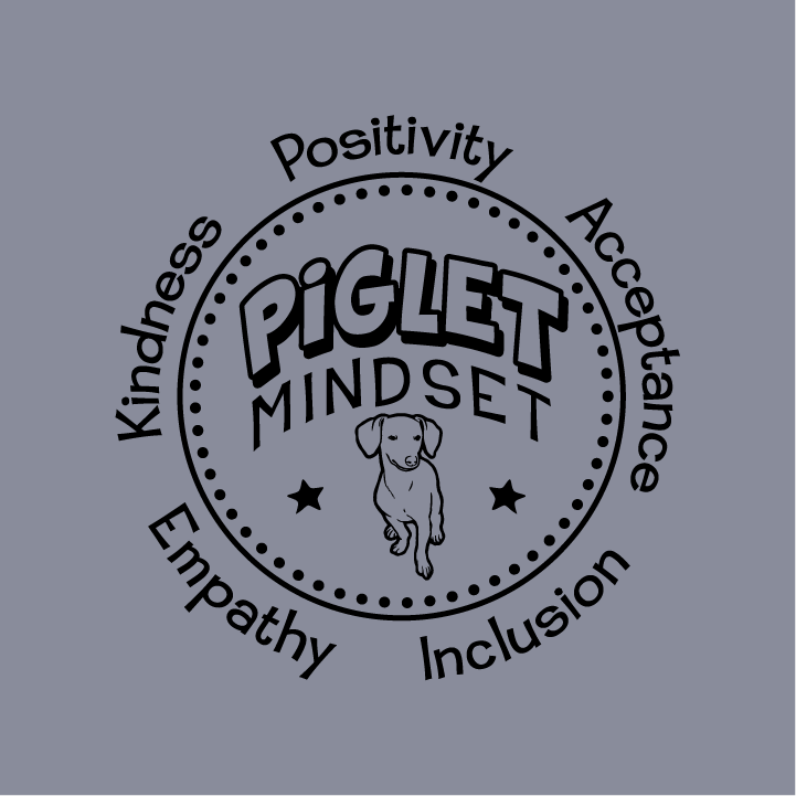 Piglet Mindset Happy 2022 Fundraiser shirt design - zoomed