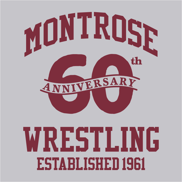 Montrose Wrestling 60th Anniversary shirt design - zoomed