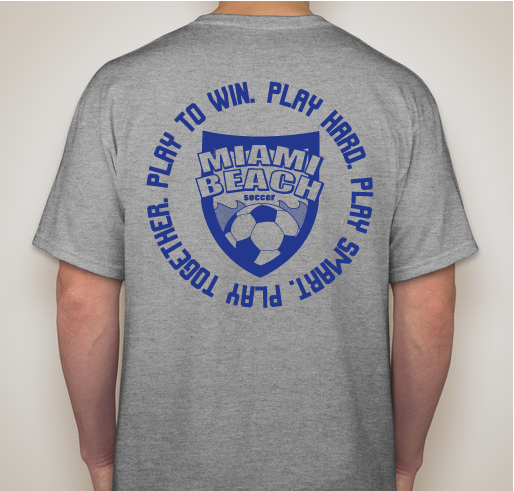 Miami Beach Soccer Boys U9 & U10 Teams Fundraiser - unisex shirt design - back