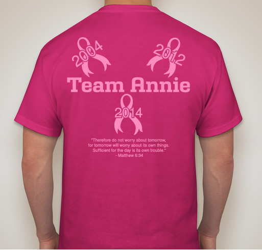 Annie Surviving and Keeping it Real! Fundraiser - unisex shirt design - back