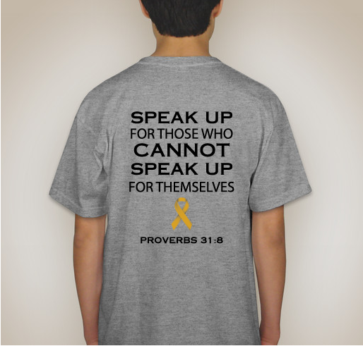 Childhood Cancer Awareness Fundraiser - unisex shirt design - front