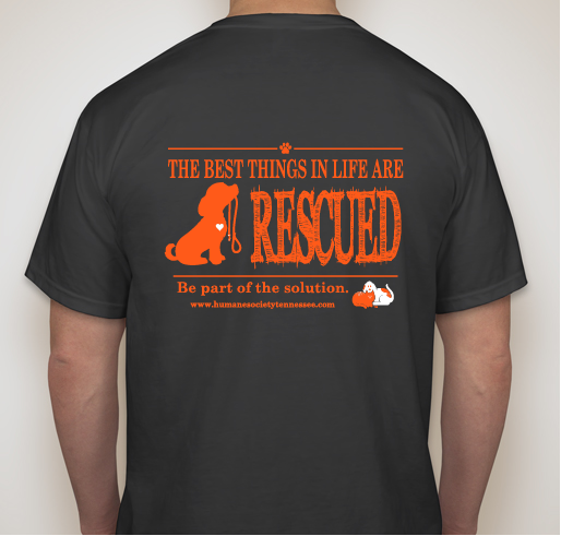 Be Part of the Solution -- Adopt, Spay, Keep Fundraiser - unisex shirt design - back