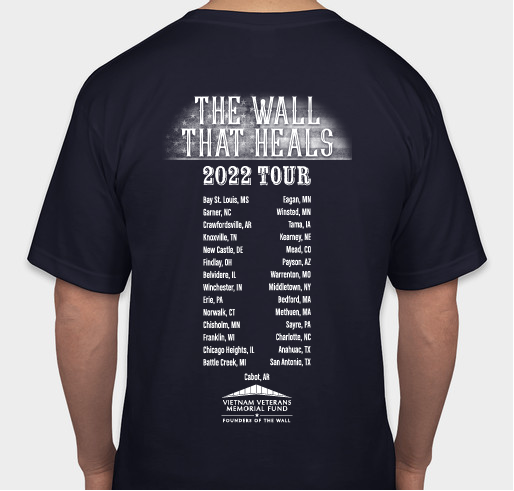 The Wall That Heals 2022 Tour Shirt Fundraiser - unisex shirt design - back