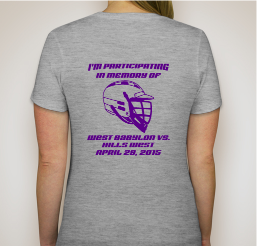 Annual Alzheimer's Awareness Lax Game Fundraiser - unisex shirt design - back
