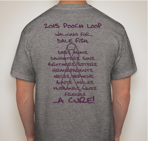 Pooch Loop 2015 Fundraiser - unisex shirt design - back
