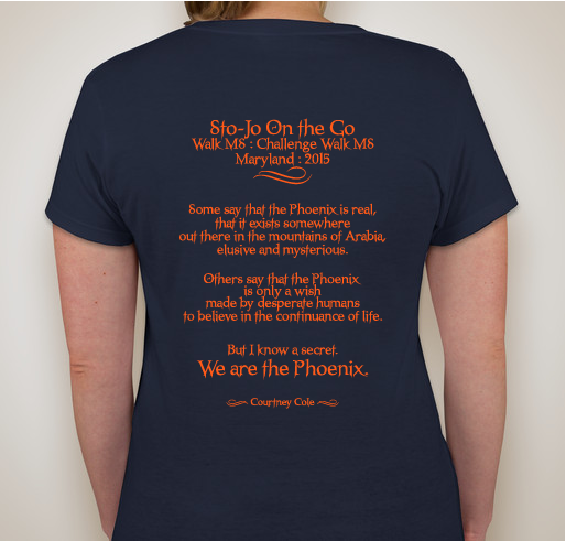 Rise Up And Fight Multiple Sclerosis Fundraiser - unisex shirt design - back