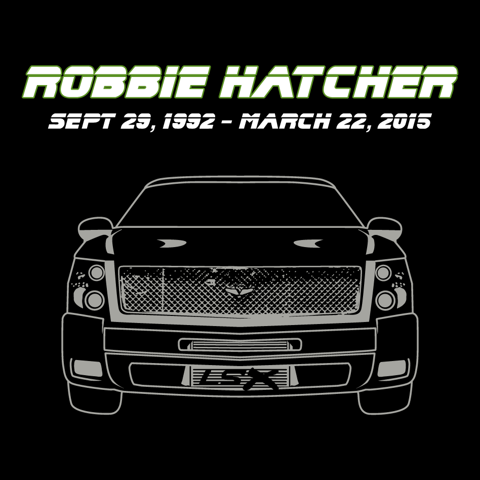 Robbie Hatcher shirt design - zoomed