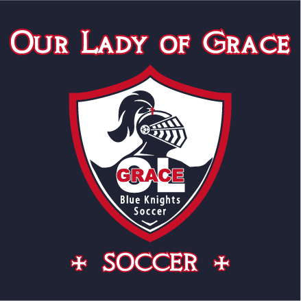 Our Lady of Grace Soccer (Unisex Hooded Sweatshirt) Fundraiser shirt design - zoomed