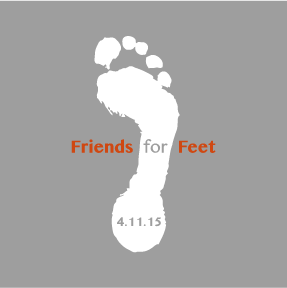 Friends for Feet shirt design - zoomed