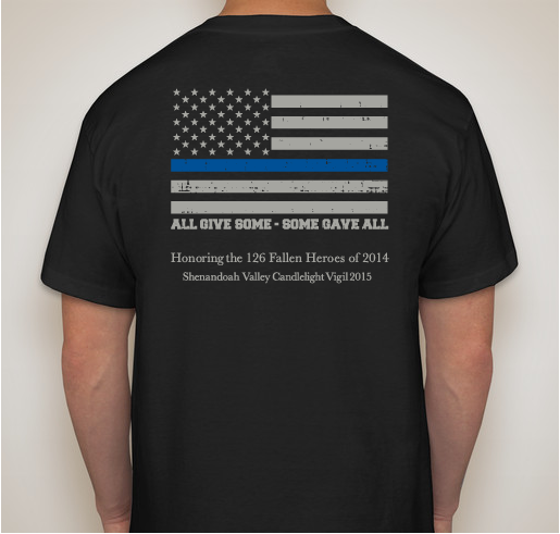 Shenandoah Valley Candlelight Vigil 2015 Fundraiser - unisex shirt design - back