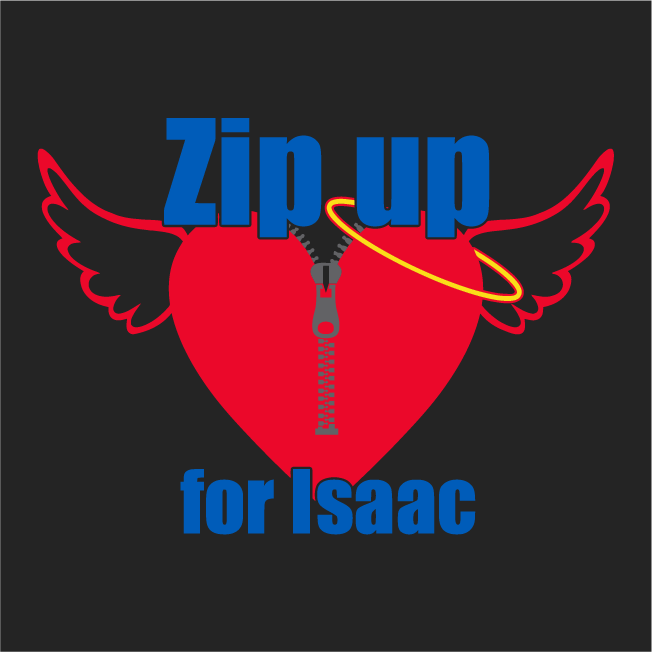 Zip Up for Isaac shirt design - zoomed