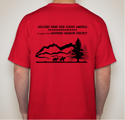 Welcome Home Ride Across America Fundraiser - unisex shirt design - back