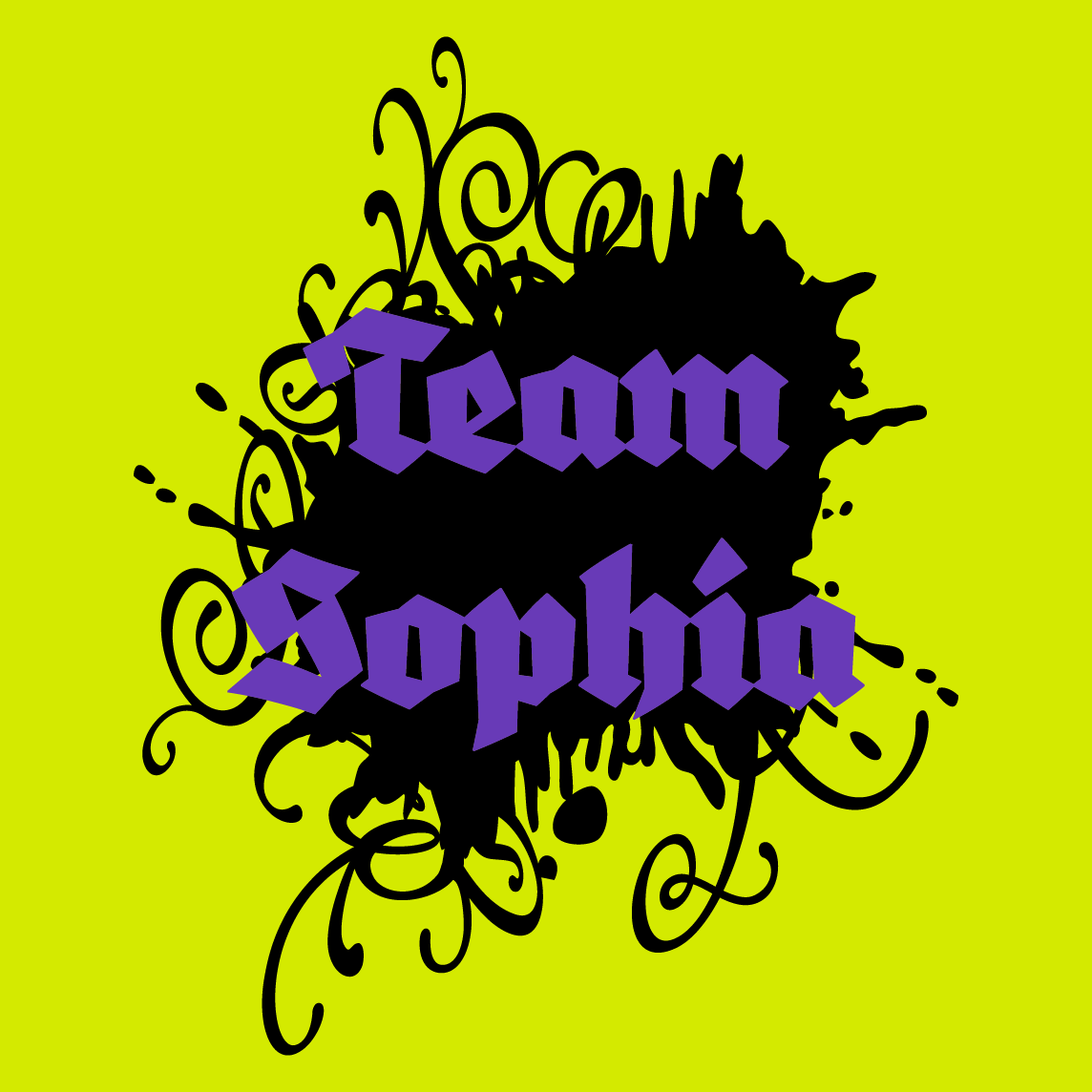 March of Dimes Team Sophia fundraiser shirt design - zoomed