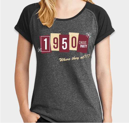 1950 Census Virtual Party Fundraiser - unisex shirt design - front