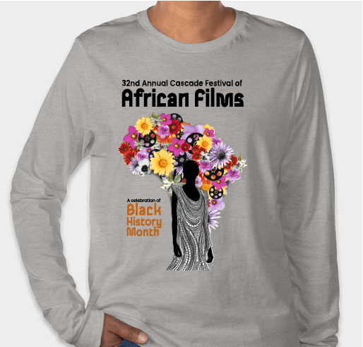 32nd Cascade Festival of African Films swag Fundraiser - unisex shirt design - front