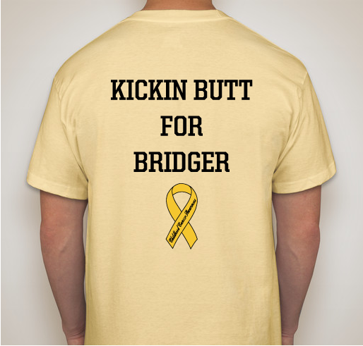 Kickin cancer in the butt Fundraiser - unisex shirt design - back