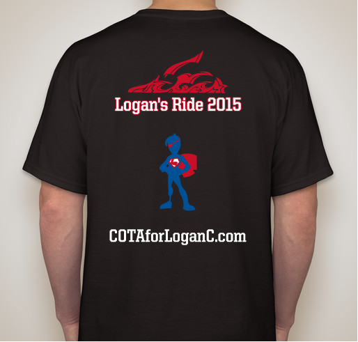 Logan's 2015 Ride T-Shirt to Benefit COTA for Logan Carson Fundraiser - unisex shirt design - back