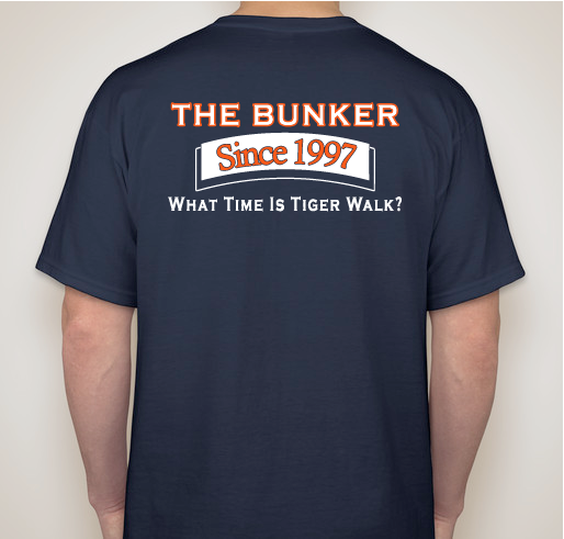 What Time Is Tiger Walk? Fundraiser - unisex shirt design - back
