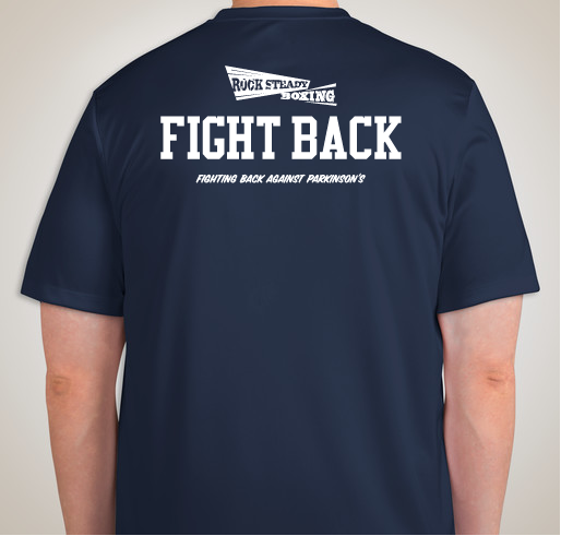 Fighting Back Against Parkinson's Disease with Rock Steady Boxing Fundraiser - unisex shirt design - back