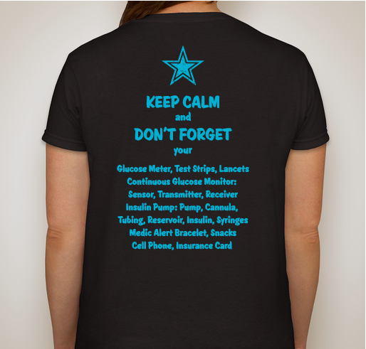 Nat's diaBEATERS Fundraiser - unisex shirt design - back