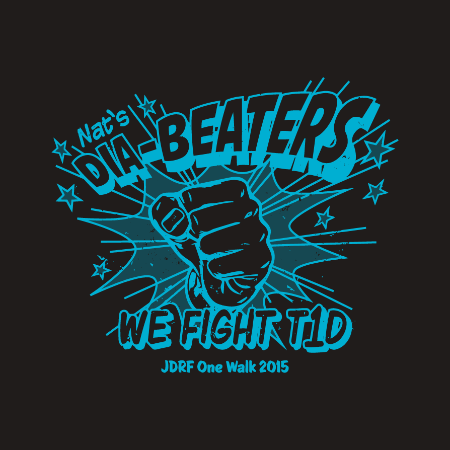 Nat's diaBEATERS shirt design - zoomed