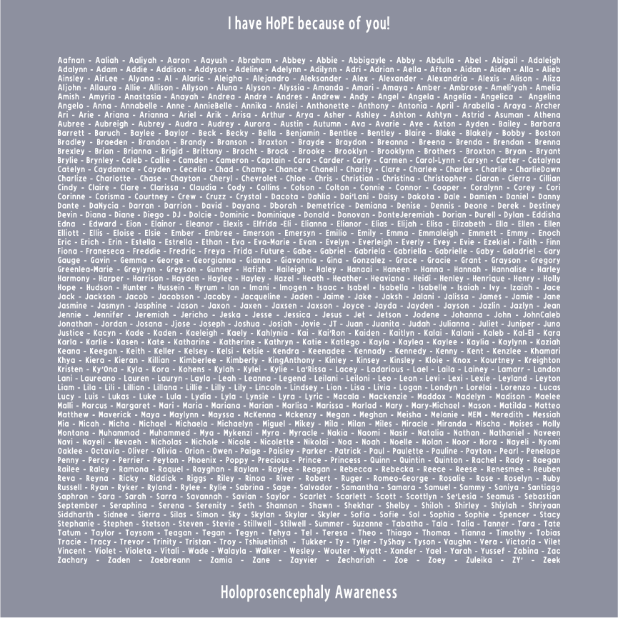 2022 HPE Support T-shirts with list of children's names shirt design - zoomed