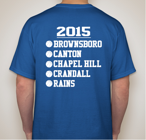 Brownsboro Regional Tournament TShirt Orders Fundraiser - unisex shirt design - back